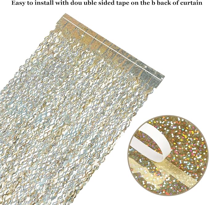 Champagne Gold Foil Fringe Backdrop - Image 4