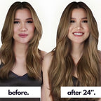 Irresistible Me Real Human Hair Extensions Clip Ins – 100% Human Hair Clip In Extensions for Length & Volume – Invisible Extension – Heat Resistant & Dyeable – Dark Blonde, 20 Inches