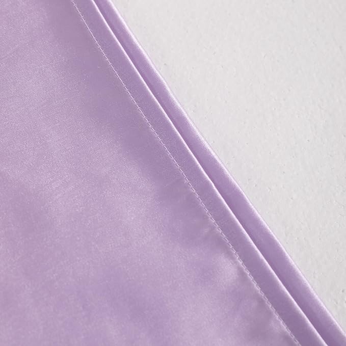 NTBAY 2 Pack Satin King Pillowcases for Hair and Skin, Luxurious and Silky Pillow Cases with Envelope Closure, 20x36 Inches, Light Purple