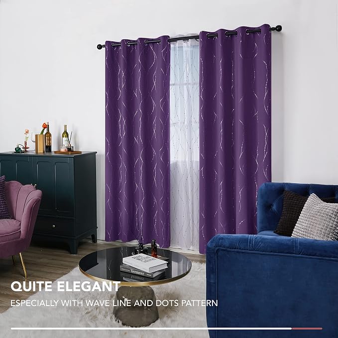 Deconovo Living Room Curtains 95 Inches Long, Thermal Insulated, Room Darkening - Image 7