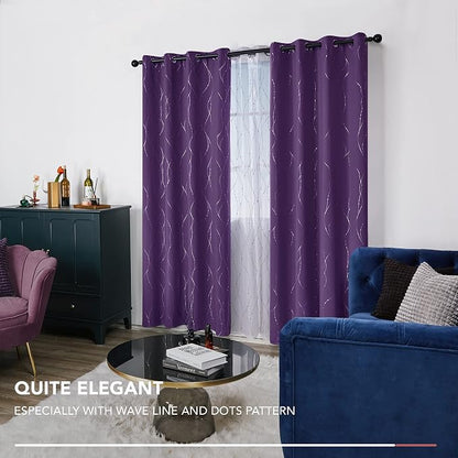 Deconovo Living Room Curtains 95 Inches Long, Thermal Insulated, Room Darkening - Image 7