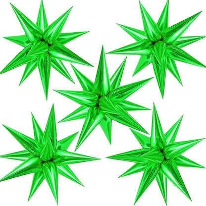 60 Pcs Star Balloons Explosion 12 Point Foil Cone Balloons Magic Balloon Large by TOTAFAM