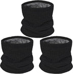 3 Pack Winter Neck Warmer & Ski Mask for Men Women Thermal Warm Fleece Face Mask Neck Gaiter Scarf Gift