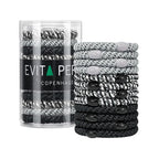 EVITA PERONI Hair Ties 12 Pcs Set, High Elastic Ponytail Holders, Hair Ties No Damage, Elastic Ties for Thick Hair Women Men, Gifts for Mother Sister Girlfriend (Carbon Ash)