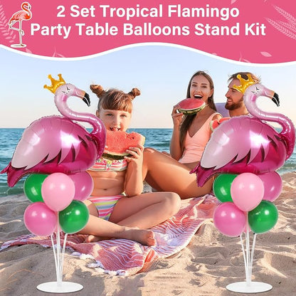 2 Sets Summer Tropical Flamingo Balloon Column Stand Kit - Image 6
