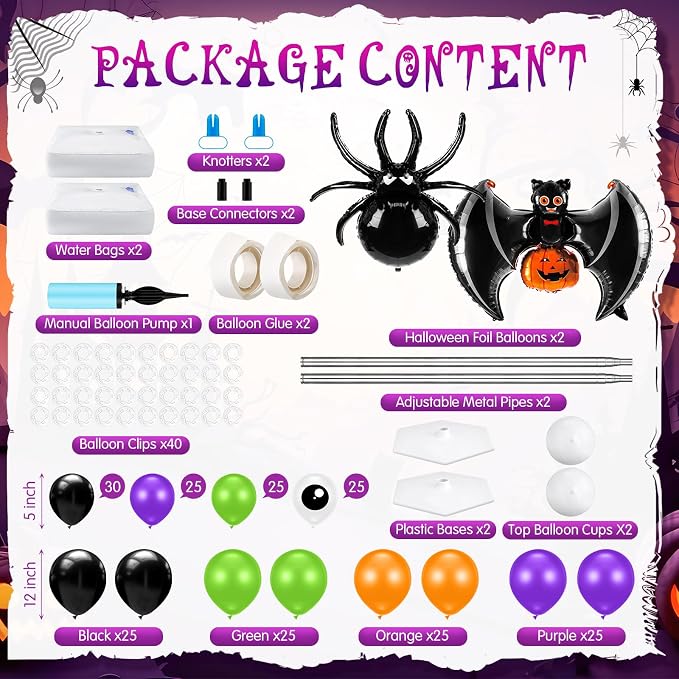 Kasyat 2 Sets Halloween Balloon Column Stand Kit - Image 3