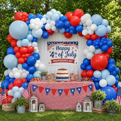 Red Blue White Balloons - Image 3