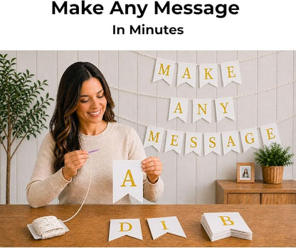 Pre-Printed Banner Kit – 97 White CANVAS Flags - Image 8