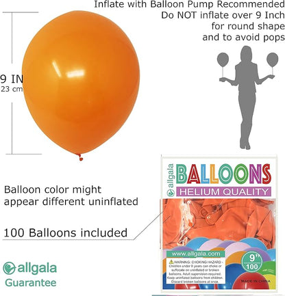 Allgala 100 Count 9 Inch Helium Grade Premium Latex Balloons - Image 2