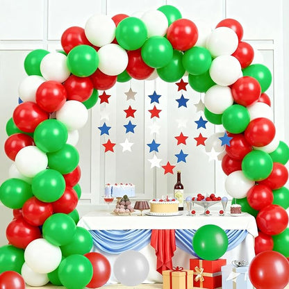 Red White Green Latex Christmas Balloons 45ct 12in | Latex, classic Christmas - Image 5