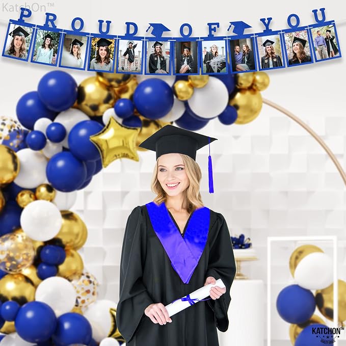 KatchOn Blue Graduation Photo Banner 2026 10 Feet | Proud of You Banner - Image 2