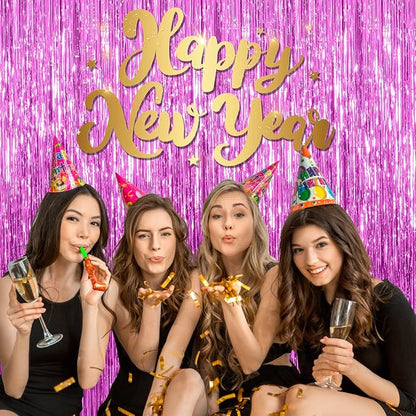 20 Pack Foil Curtain Backdrop Metallic Tinsel Foil Fringe Curtains Photo Booth - Image 5