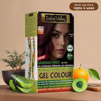 Indus Valley Natural Organic Damage Free Gel Hair Color | Ammonia Free, Vegan & Cruelty Free | Up to 100% Gray Coverage, Long Lasting Results |Burgundy 3.6 (20gram+200ml)