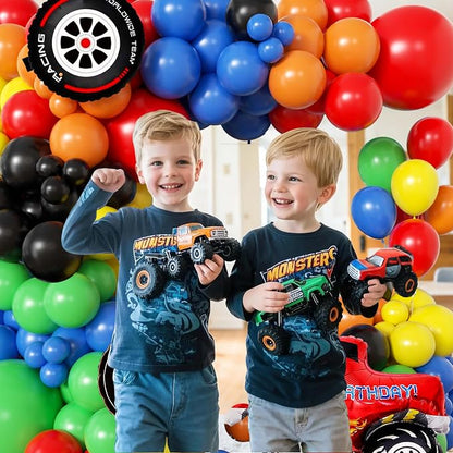 104pcs Monster Truck Birthday Decorations Balloon Garland Arch Kit - Image 3