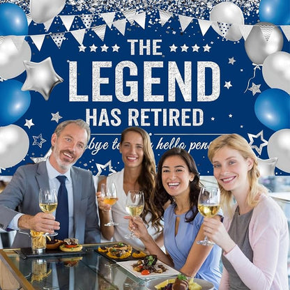 Retirement Banner Party Decortions The Legend Has Retired Banner Decor - Image 4