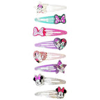 Disney Minnie Kids Hair Clips for Girls Snap Clips 8 Pack Multi Color Ages 3+