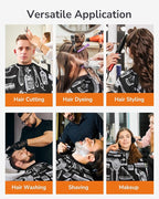 ULG Professional Hair Cutting Cape with Neck Duster Brush Waterproof Extra Large Size Salon Barber Cape Haircut Cape for Men