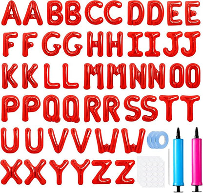 LIOZEOKUN Letter Balloons 16 Inch Alphabet A-Z Mylar Foil Balloons 2 Set by LIOZEOKUN