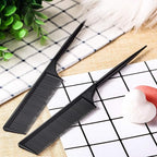 Leinuosen 10 Pcs Rat Tail Comb Styling Carbon Heat Resistant Anti Static Teasing Comb for Back Root Tease Adding Volume Evening Styling(Black)