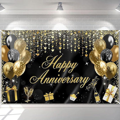 Avezano Happy Anniversary Banner Decorations by AVEZANO