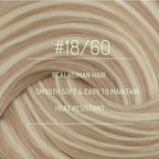 RUNATURE Human Hair Clip in Extensions 150g 7pcs 20 Inch Blonde Clip in Hair Extensions Real Human Hair Double Weft #18P60 Ash Blonde with Platinum Blonde