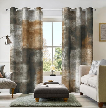 Asuexpect Abstract Curtains for Living Room 2 Panels Abstract Rust Curtain Room by Asuexpect