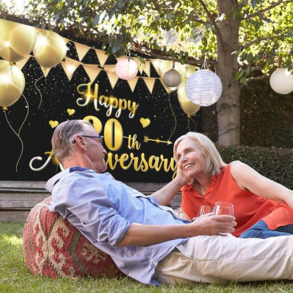 HAMIGAR 6x4ft Happy 20th Anniversary Banner Backdrop - Image 6