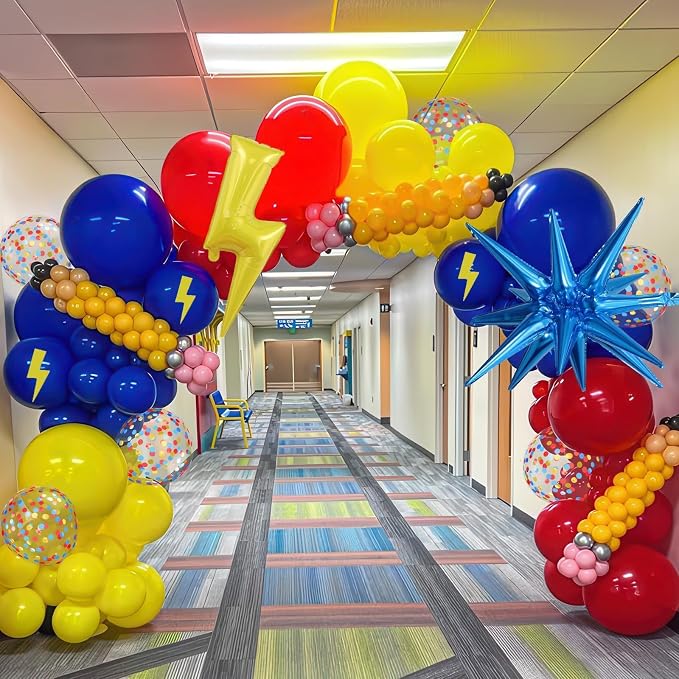 Red Yellow Blue Balloons, Cartoon Theme Balloons - Image 3