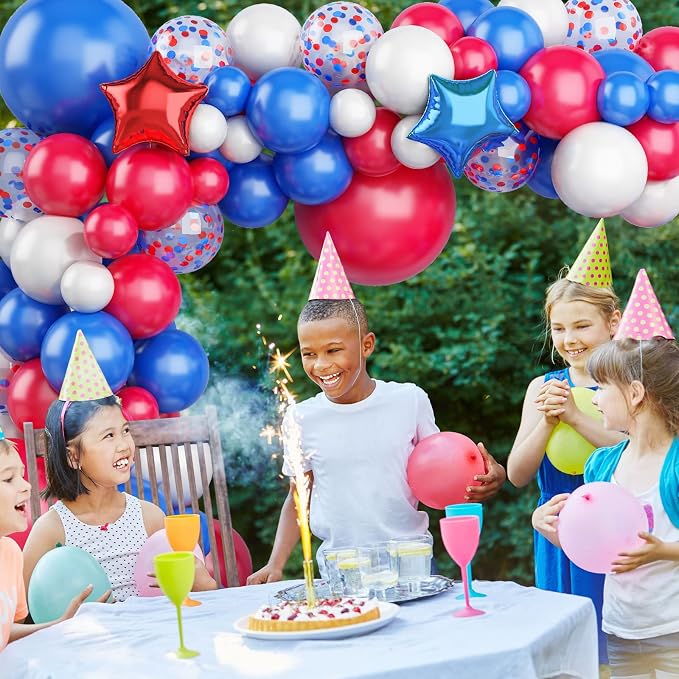 138PCS Red White and Blue Balloon Garland Arch Kit, 18 12 10 5 inch Red and - Image 6