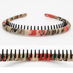 boho hair band headbands for women/Girls teeth Comb Hair Accessories Non-slip hairband Resin hair hoop (4 PCS)