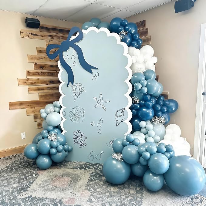 Dusty Blue Balloon Arch Kit, Wedding Decorations - Image 3