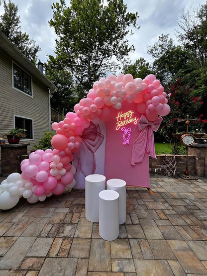 Pink and White Balloons for Baby Shower Bridal Shower Birthday Decorations | - Image 5