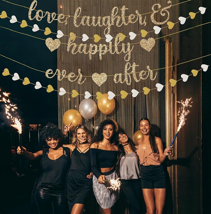 Love Laughter & Happily Ever After Banner Wedding Bridal Shower Decoration | - Image 7