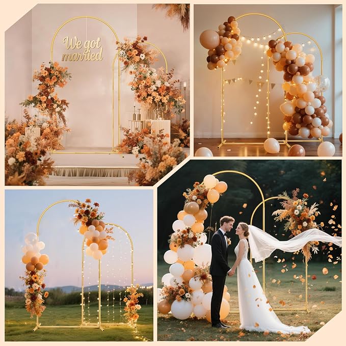 2 Pack Metal Arch Backdrop Stand Balloon Arbor Frame | Party Arch Stands - Image 6