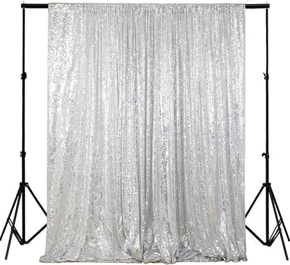 ShinyBeauty Photobooth Background Choice-4FTx7FT-Silver-Sequin backdrops by ShinyBeauty