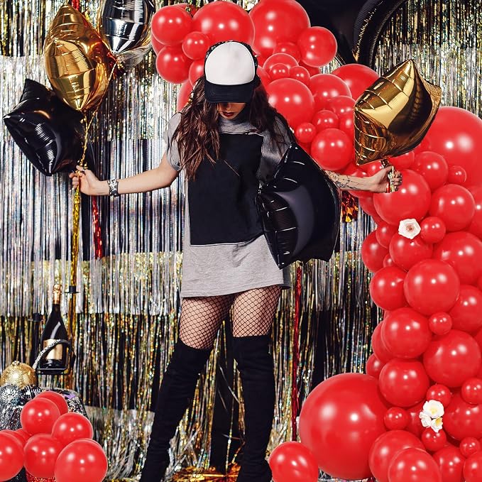 104pcs Red Balloon Garland Arch Kit Different Sizes 18/12/10/5 Inch | Red Latex - Image 5