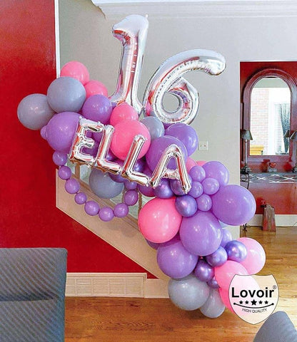 Silver 14 Number Balloons, 40 Inch Giant Number 14 Balloons Foil Mylar Helium - Image 7