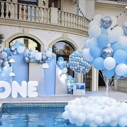 Dusty Baby Blue Balloons - Image 4