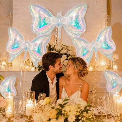 Iridescent Bow Balloons, Baby Shower, Bachelorette, Wedding and Anniversary - Image 7