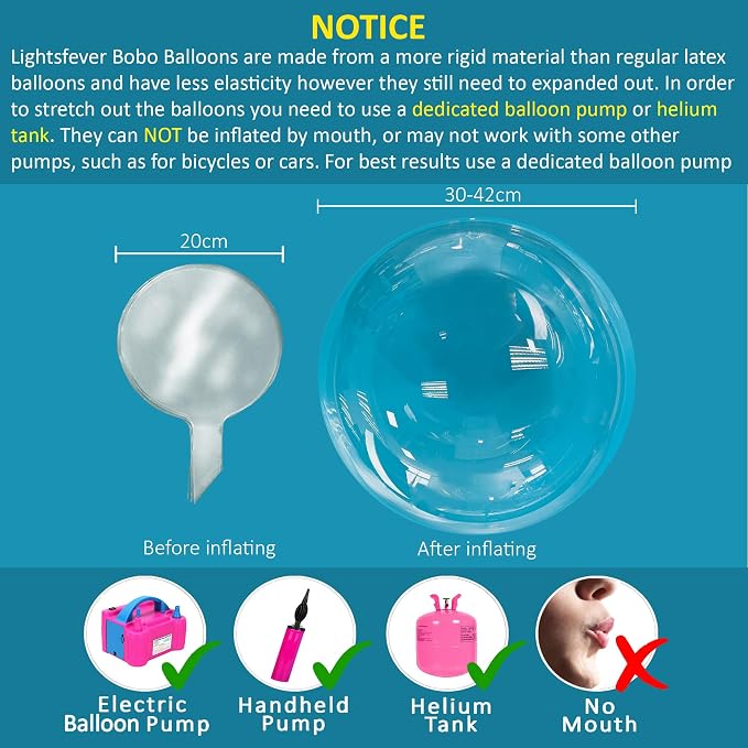 6PCS LED Light Up Bobo Balloons - Image 6