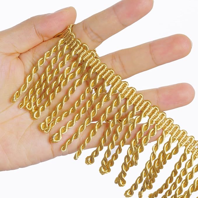 12 Yards Fringe Trim Curtain Fringes 2.5 Inch Wide Fabric Trims Tassel - Image 3
