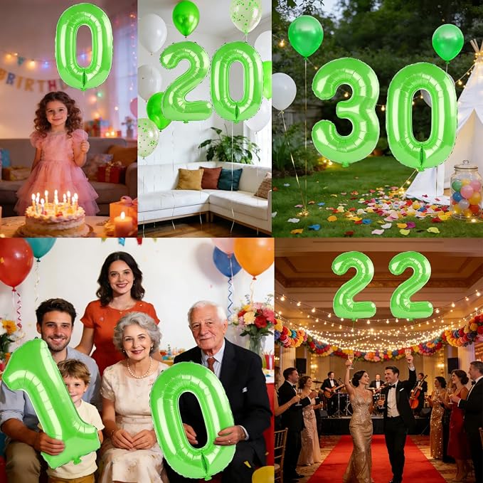 40 Inch Number 30 Balloons for 30th Birthday Party Decorations, 0-100 Fruit - Image 7