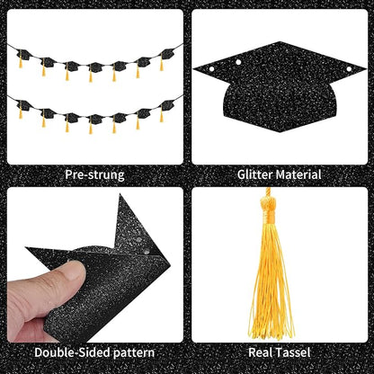 Graduation Decorations 2026, Pre-strung Double-sided Glitter Graduation Banner - Image 4