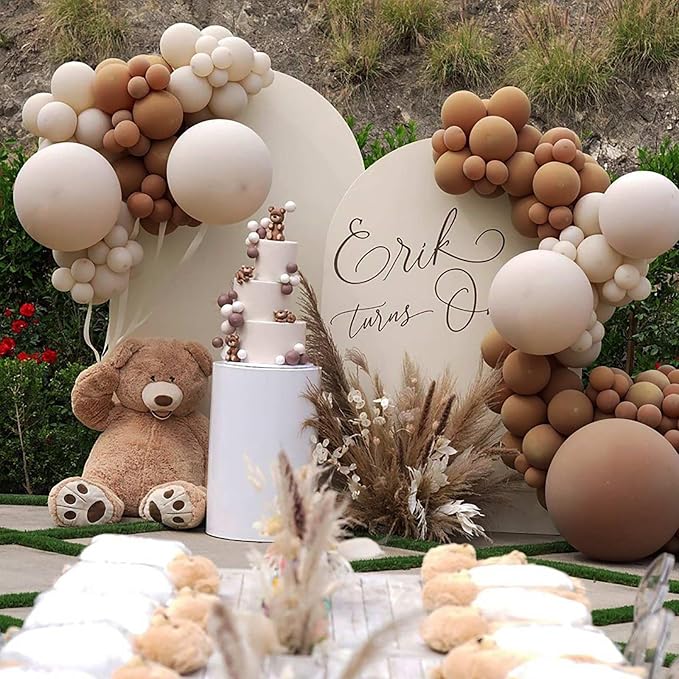 10 Inch Retro Brown Balloons - Image 4