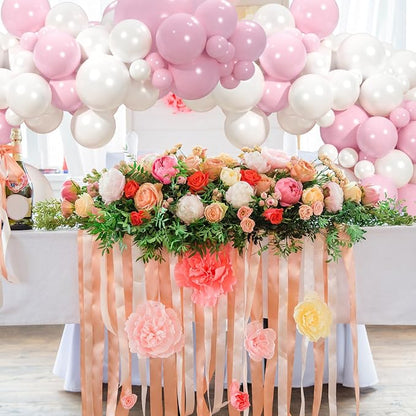 110pcs Pink and Pearl White Balloons Garland Arch Kit, 18/12/10/5 Inch | Pastel - Image 5