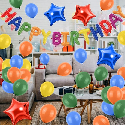 29PC Rainbow Happy Birthday Balloon Banner, 16 Inch 3D Aluminum Letter Banner - Image 8