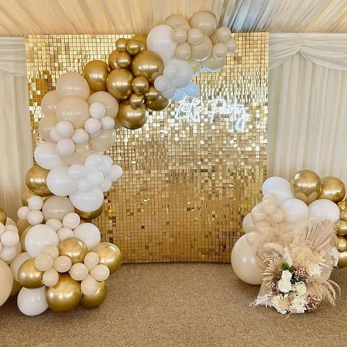 Awenztech 120pcs 5 inch Metallic Gold Latex Balloons | Graduation, Engagement - Image 6