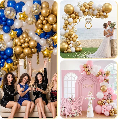 Gold Balloons 50Pack 12 Inch Metallic Chrome Gold Latex Party Balloons - Image 7