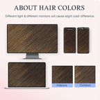 DOORES Invisible Clip in Hair Extensions 22 Inch 110g 7pcs, Real Human Hair Invisi Edge Virgin Clip ins Extensions Straight Thickening, 1D/2C/4E Natural Black to Dark Brown and Chocolate Brown