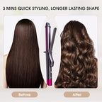 Curling Iron, 1 1/4 Inch Hair Curling Wand with Ceramic Coating, Professional Hair Curler, Fast Heating up to 430°F, Wide Voltage for Worldwide, 60 Mins Auto Off, Blush Pink